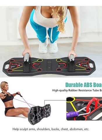 Multi-Function Foldable Push Up Board System 64x2x20cm