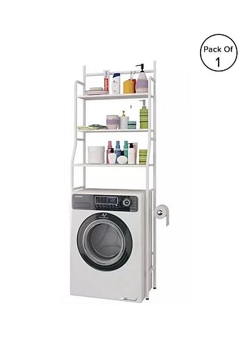 3 Tier Stainless Steel Washing Machine Rack White 155*25*65cm