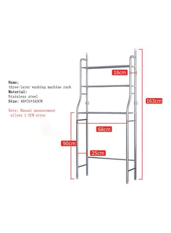 2 Shelf Towel Storage Rack Organizer Over The Toilet Bathroom Space Saver White 65 X 25 X 160cm