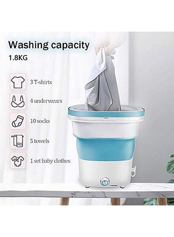 Portable Folding Washing Machine 135 W KPB18-8 Blue/White