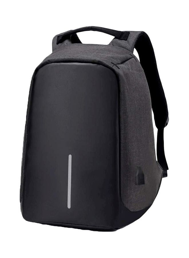 Anti-Theft Laptop Backpack With USB Charging Port Black