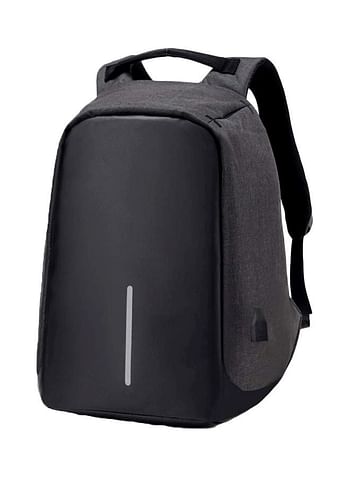 Anti-Theft Laptop Backpack With USB Charging Port Black