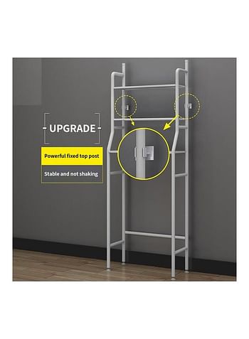 3-Layer Washing Machine Rack White 160x18x50cm