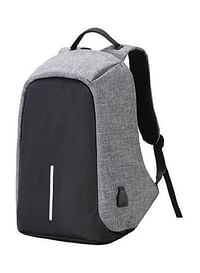 Antitheft Travel Backpack Capacity Waterproof Nylon Laptop Bag Usb Charging Grey