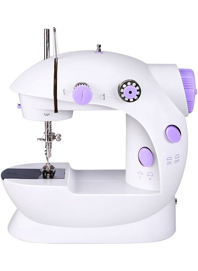 Mini Sewing Machine with Foot Pedal and Accessories S0-2044 Purple/White