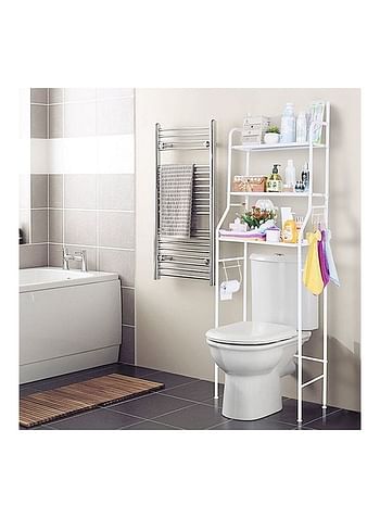 Over Toilet Storage Bathroom Shelving 25x160x47 cm White