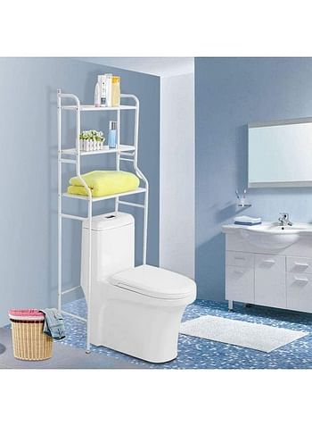 Over Toilet Storage Bathroom Shelving White 153x45x25cm