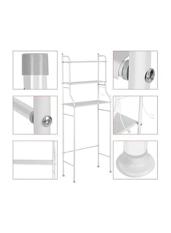 Over Toilet Storage Bathroom Shelving White 153x45x25cm