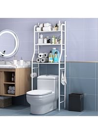 Toilet Cabinet Shelving Shelf Organizer White 160x160x50cm