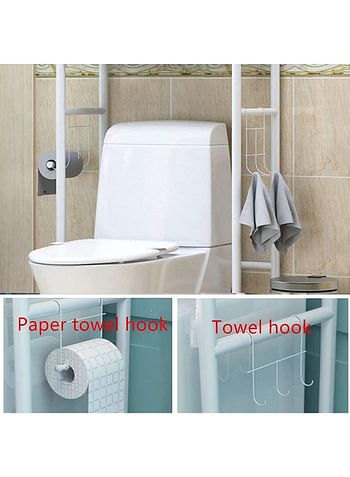 Toilet Cabinet Shelving Shelf Organizer White 160x160x50cm