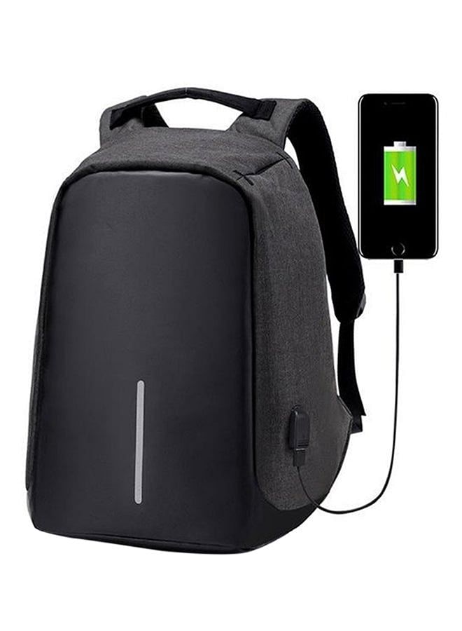 Anti Theft Business Laptop Backpack Wih USB Charging Black