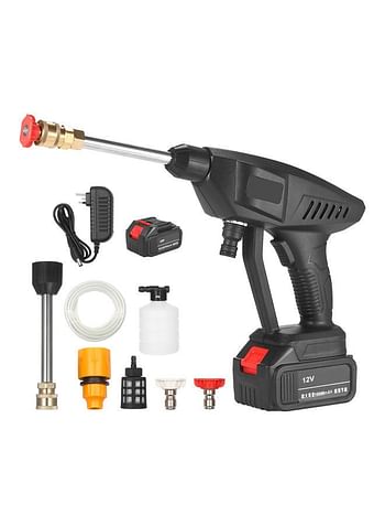 15A 30Bar Cordless Handheld Wireless Pressure Washer Black 30.00X12.00X25.00cm