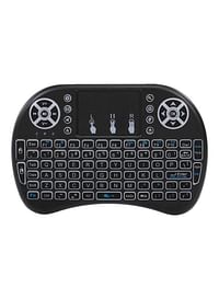 Backlit With Touchpad Remote Controlable Air Mouse Keyboard Black