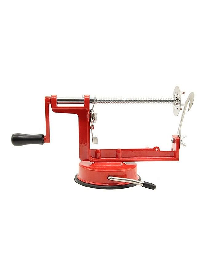 Manual Red Stainless Steel Twisted Potato Apple Slicer Multicolour