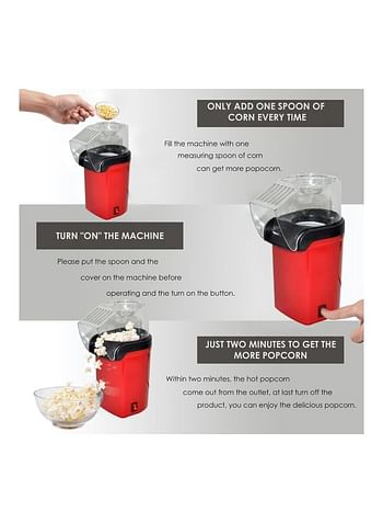 Electric Popcorn Maker 1200W 1200.0 W H32035EU Red/Black