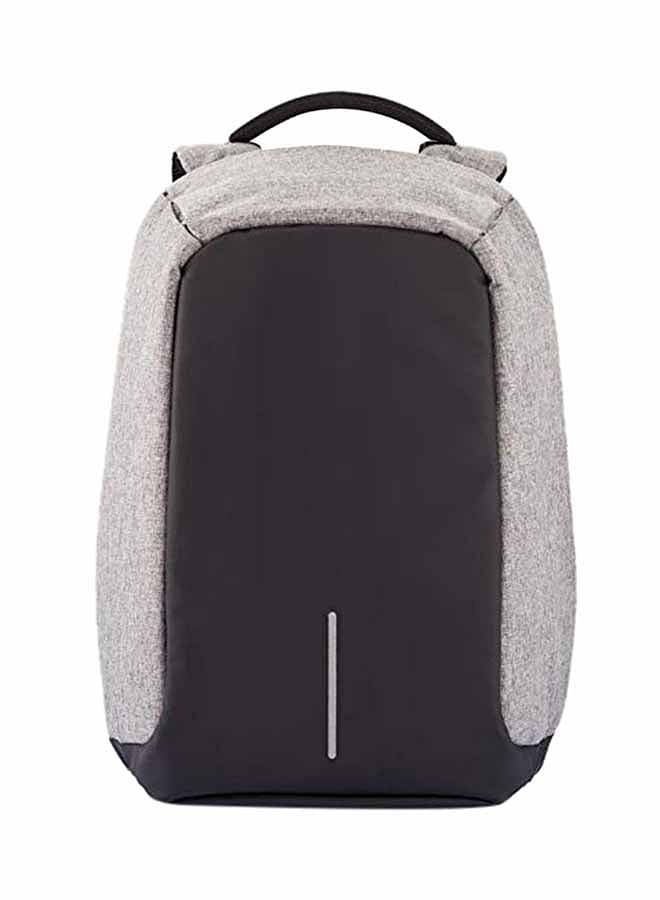 Anti-theft Notebook Backpack With USB Charger Port Black/Grey