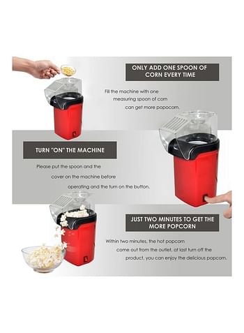 Electric Popcorn Maker 1200W H32035US Red