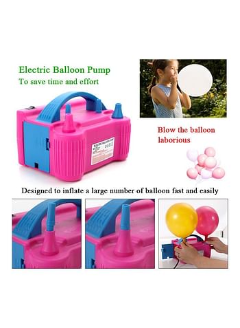 500 W Air Blower Balloon Pump Fast Portable Inflatable Tool multicolour 20.5 x 13.8 x 16.5cm