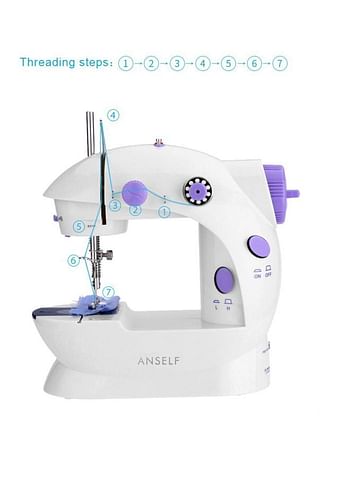 Electric Sewing Machine H16669UK White/Purple