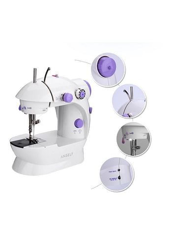 Electric Sewing Machine H16669UK White/Purple