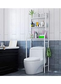 3-Tier Bathroom Organizer White 158x50x26cm