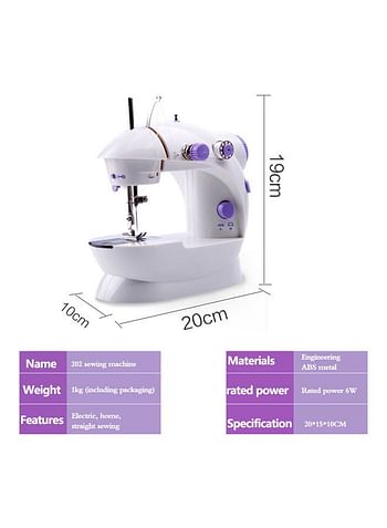 Portable Mini Sewing Machine H32520-EU White/Purple