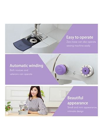 Portable Mini Sewing Machine H32520-EU White/Purple