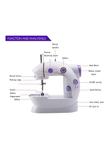 Portable Mini Sewing Machine H32520-EU White/Purple