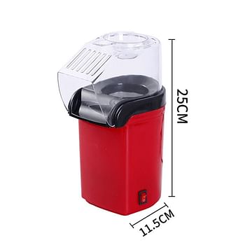 Household Healthy Hot Air Popcorn Popper Maker Machine with Measuring Cup 1200.0 W HP26-LU Red