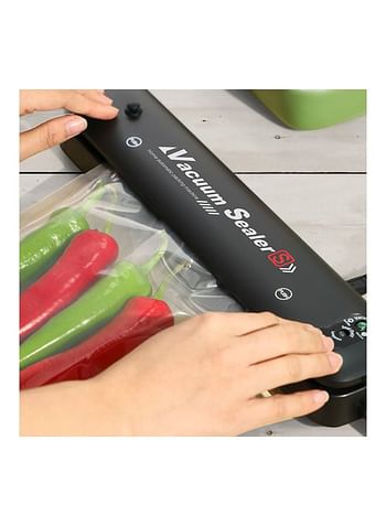 Automatic Mini Type Food Vacuum Sealer with 15 Pocket Black 37.00 x 5.50 x 7.00cm