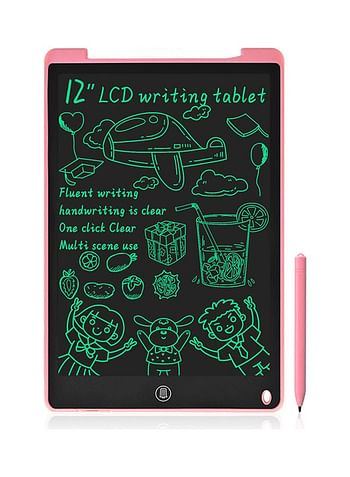 12-Inch Monochrome Screen LCD Writing Tablet with Stylus Drawing Taking Notes Leaving Messages