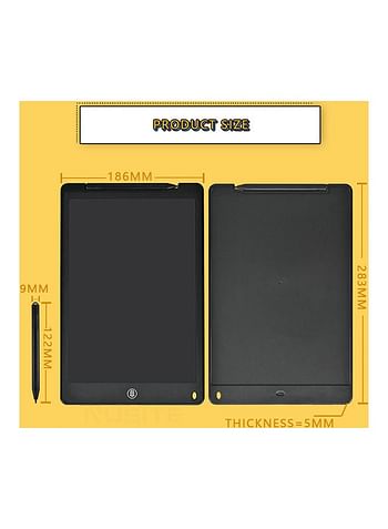 12-Inch Monochrome Screen LCD Writing Tablet with Stylus Drawing Taking Notes Leaving Messages