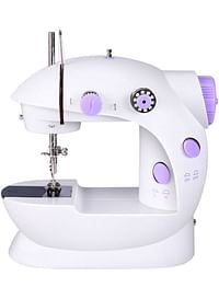 Mini Portable Electric Sewing Machine ZJ100367 White/Purple