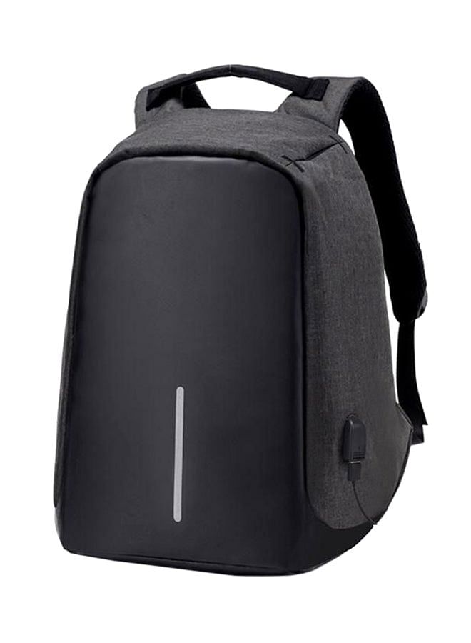 Anti Theft Back Pack With USB Charging Port Black