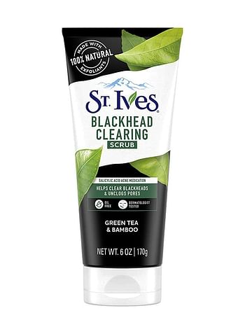 Pack Of 3 Blackhead Clearing Scrub green tea & bamboo 3x170grams