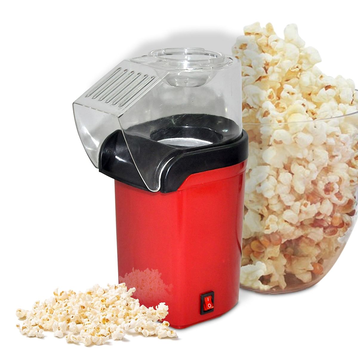 1200W Fast Hot Air Mini Popcorn Maker Machine With Top Cover HP81-LU multicolour