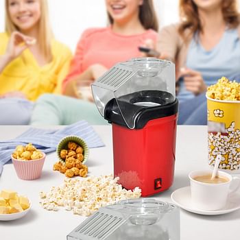 1200W Fast Hot Air Mini Popcorn Maker Machine With Top Cover HP81-LU multicolour