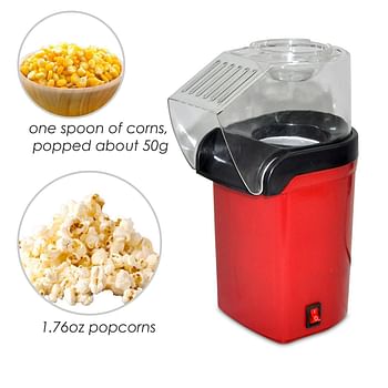 1200W Fast Hot Air Mini Popcorn Maker Machine With Top Cover HP81-LU multicolour