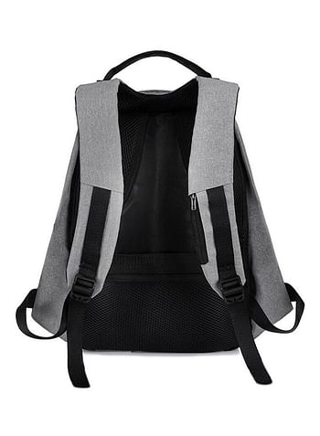 Antitheft Backpack With Usb Charger Grey/Black