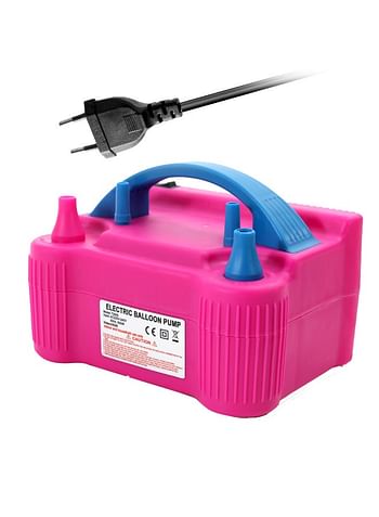 600 W Dual Nozzel Balloon Air Blower Machine With Cable Black/Blue/Pink 20.5 x 16.5cm