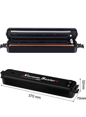 Vacuum Sealer Machine Mini Fresh Food Saver Black 37x5.5x7cm