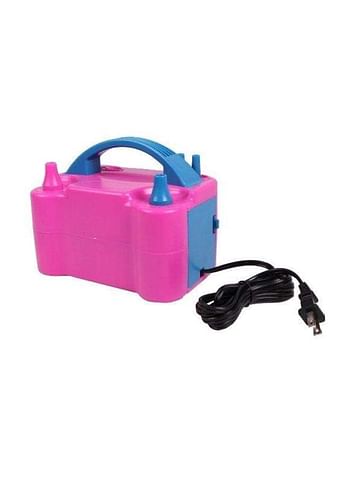 Two Nozzles Balloon Air Pump Pink/Blue 190x110x120mm