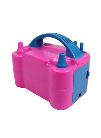 Two Nozzles Balloon Air Pump Pink/Blue 190x110x120mm