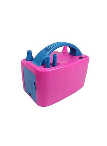 Two Nozzles Balloon Air Pump Pink/Blue 190x110x120mm