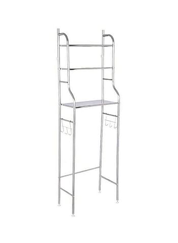 3-Tier Over The Toilet Shelf Rack Silver