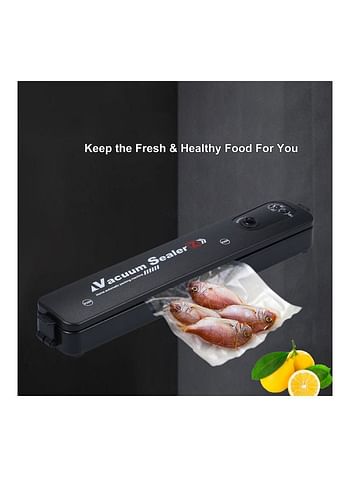 Automatic Electric Vacuum Film Sealer Black 37.5x8.5x7cm