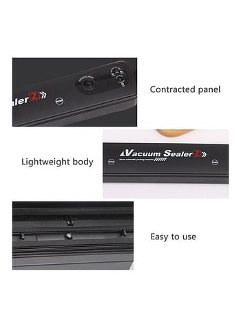 Vacuum Sealer Package Machine Black 37 x 6.60 x 8cm