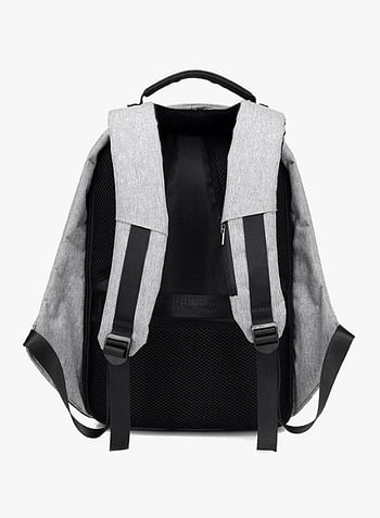 Anti Theft Backpack With USB Charging Port Grey