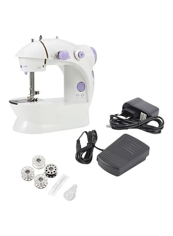 LED Sewing Machine White/Purple/Black 19x9x19centimeter 42102 White/Purple/Black