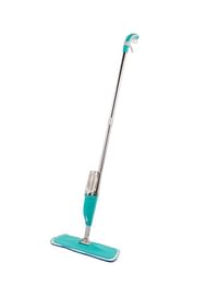 Spray Floor Mop With Reusable Microfiber Pads Blue 400ml